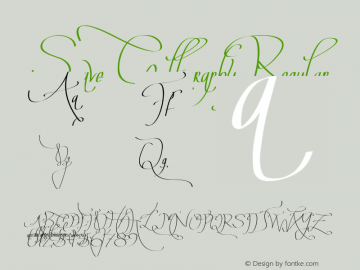 Suave Calligraphy Regular Unknown Font Sample