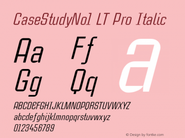 CaseStudyNo1 LT Pro Italic Version 1.000;PS 001.000;hotconv 1.0.38图片样张