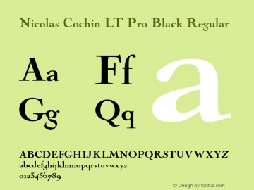 Nicolas Cochin LT Pro Black Regular Version 1.000;PS 001.000;hotconv 1.0.38图片样张