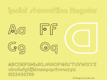 ipoint staroutline Regular Version 1.000 Font Sample