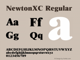 NewtonXC Regular 001.000 Font Sample