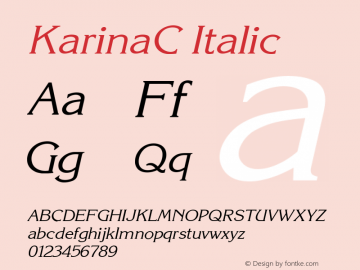 KarinaC Italic 1.100.000图片样张