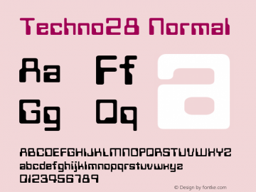 Techno28 Normal 1.0 Thu Sep 01 16:23:05 1994图片样张