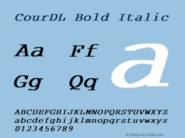 CourDL Bold Italic Unknown图片样张