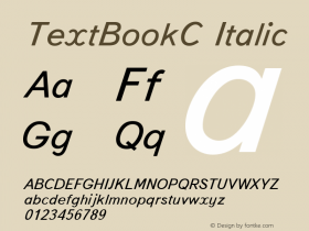 TextBookC Italic 001.000图片样张