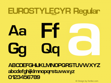 EUROSTYLE_CYR Regular Unknown图片样张