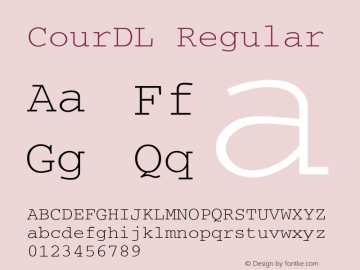 CourDL Regular Unknown图片样张