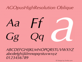 AGOpusHighResolution Oblique 1.0 Thu Mar 24 20:27:37 1994图片样张