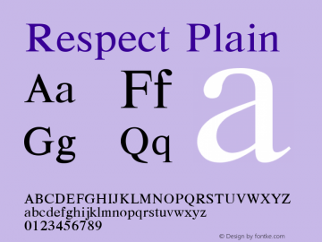 Respect Plain 001.001图片样张