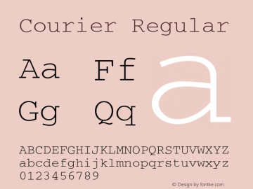 Courier Regular Converted from d:\win\system\CRC35___.TF1 by ALLTYPE Font Sample