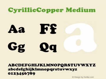 CyrillicCopper Medium 001.000图片样张