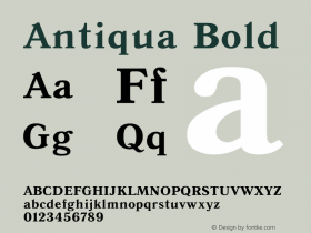 Antiqua Bold Converted from t:\ANT75___.BF1 by ALLTYPE Font Sample