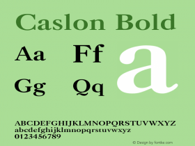 Caslon Bold 001.001图片样张