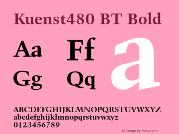 Kuenst480 BT Bold Version 1.01 emb4-OT图片样张