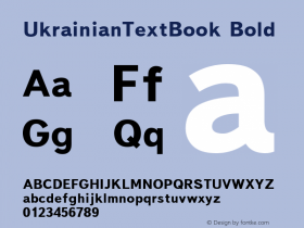 UkrainianTextBook Bold 001.000 Font Sample