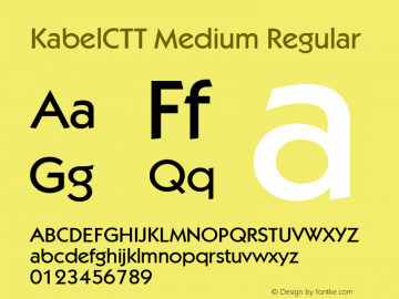 KabelCTT Medium Regular 1.000.000图片样张