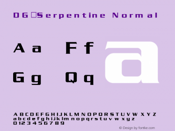 DG_Serpentine Normal 1.0 Thu Jun 17 18:52:40 1993 Font Sample