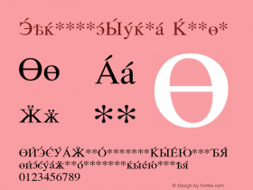 CyrillicSerif Roman 1.0 Fri Jul 07 22:47:11 1995 Font Sample