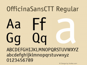 OfficinaSansCTT Regular 1.100.000 Font Sample