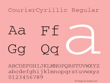 CourierCyrillic Regular 001.000 Font Sample