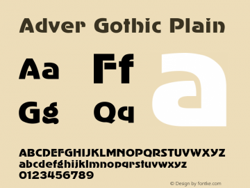 Adver Gothic Plain 001.001图片样张