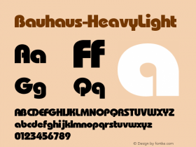 Bauhaus-Heavy Light 001.000 Font Sample