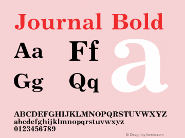 Journal Bold 001.001图片样张