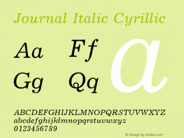 Journal Italic Cyrillic 001.000图片样张