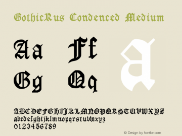 GothicRus Condenced Medium 001.001图片样张