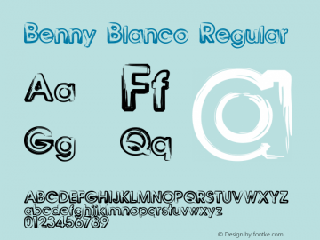 Benny Blanco Regular Macromedia Fontographer 4.1 7/1/00图片样张