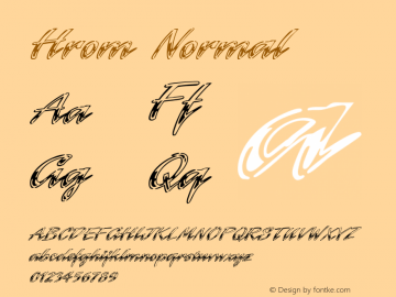 Hrom Normal Unknown Font Sample