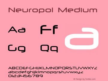 Neuropol Medium v2.1 from 7th September 2002 Font Sample
