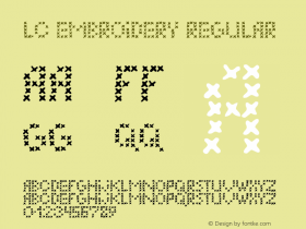 LC Embroidery Regular Converted from t:\ACD55___.TF1 by ALLTYPE Font Sample