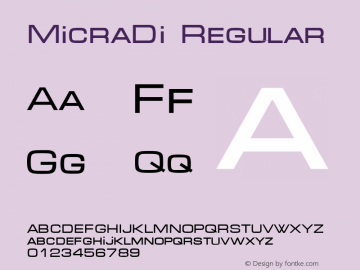 MicraDi Font|MicraDi V03.02.97 Font-TTF Font/Uncategorized Font.