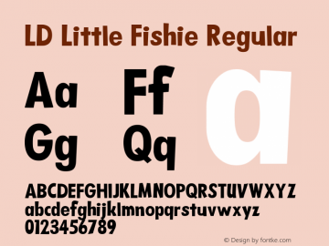 LD Little Fishie Regular Unknown Font Sample
