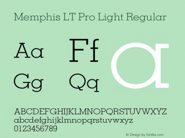 Memphis LT Pro Light Regular Version 1.000;PS 001.000;hotconv 1.0.38图片样张