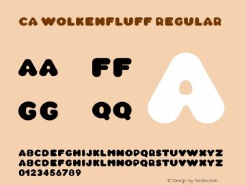 CA Wolkenfluff Regular Unknown Font Sample