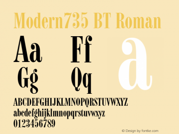 Modern735 BT Roman mfgpctt-v1.53 Monday, February 1, 1993 12:15:58 pm (EST)图片样张