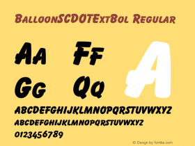 BalloonSCDOTExtBol Regular Version 1.000;PS 1.05;Core 1.0.35图片样张