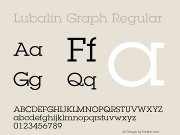 Lubalin Graph Regular 19: 12675: 1999 Font Sample