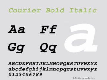 Courier Bold Italic 19: 4487: 1998图片样张