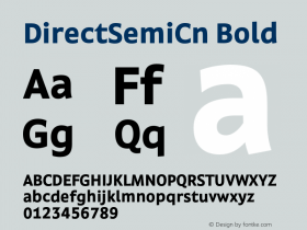 DirectSemiCn Bold Version 001.000 Font Sample