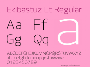 Ekibastuz Lt Regular Version 001.001 Font Sample