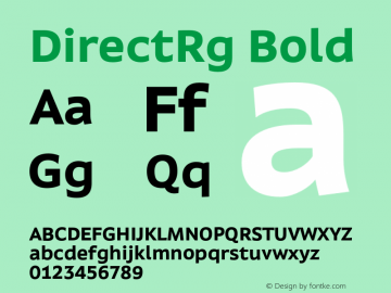 DirectRg Bold Version 001.000 Font Sample