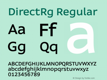 DirectRg Regular Version 002.000 Font Sample