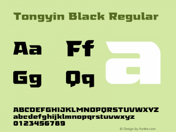 Tongyin Black Regular Version 001.000图片样张
