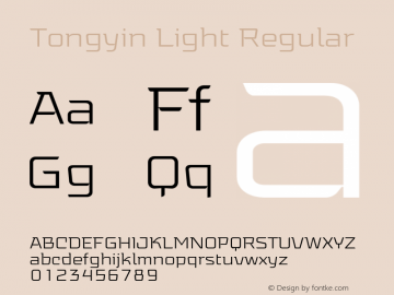 Tongyin Light Regular Version 001.000图片样张