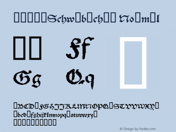 1538_Schwabacher Normal 14/05/08 limited demo version Font Sample