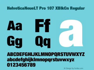 HelveticaNeueLT Pro 107 XBlkCn Regular Version 1.000;PS 001.000;Core 1.0.38图片样张