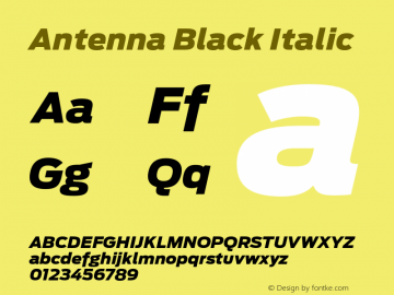 Antenna Black Italic Version 1.000 2003 initial release图片样张
